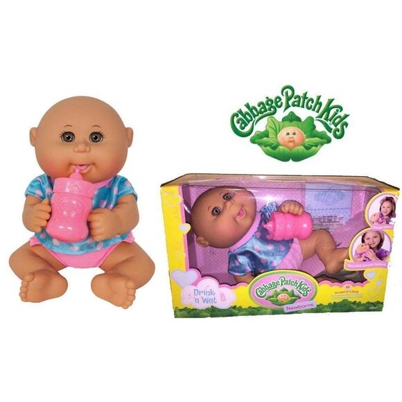 NEW Cabbage Patch Kids Drink & Wet Newborn Chloe Sophia Doll BORN October 17th - Picture 1 of 12